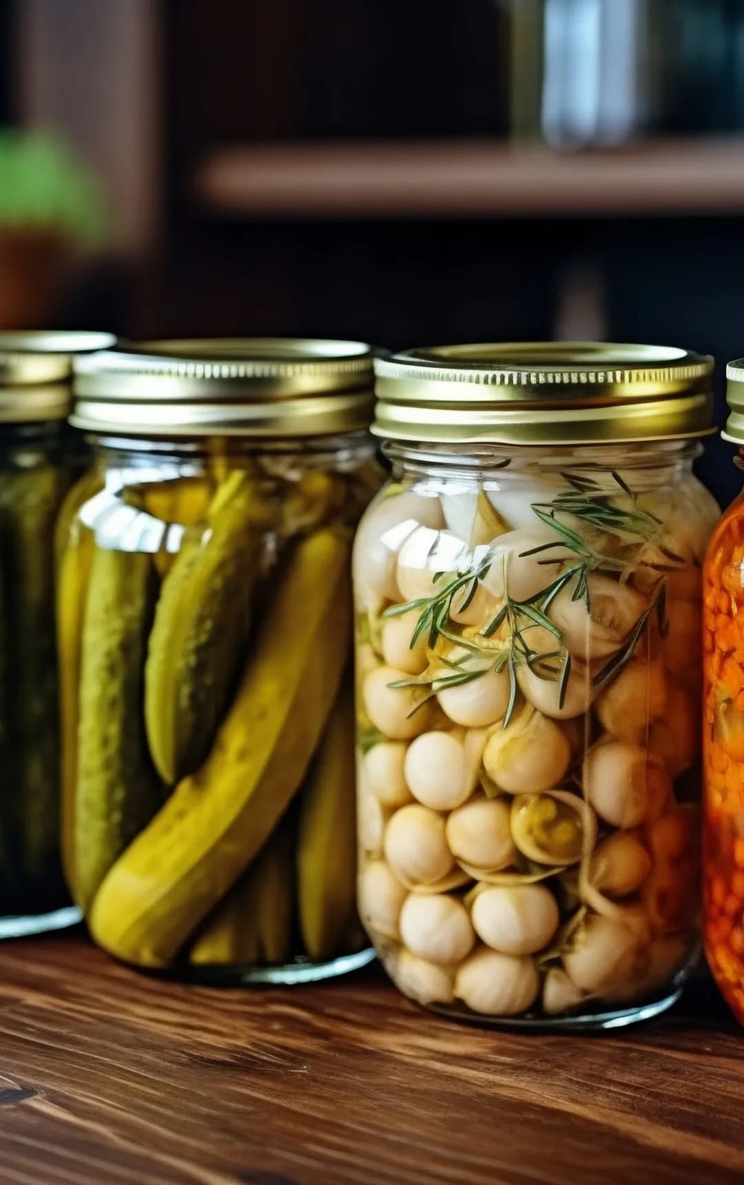 A plate of pickled vegetables