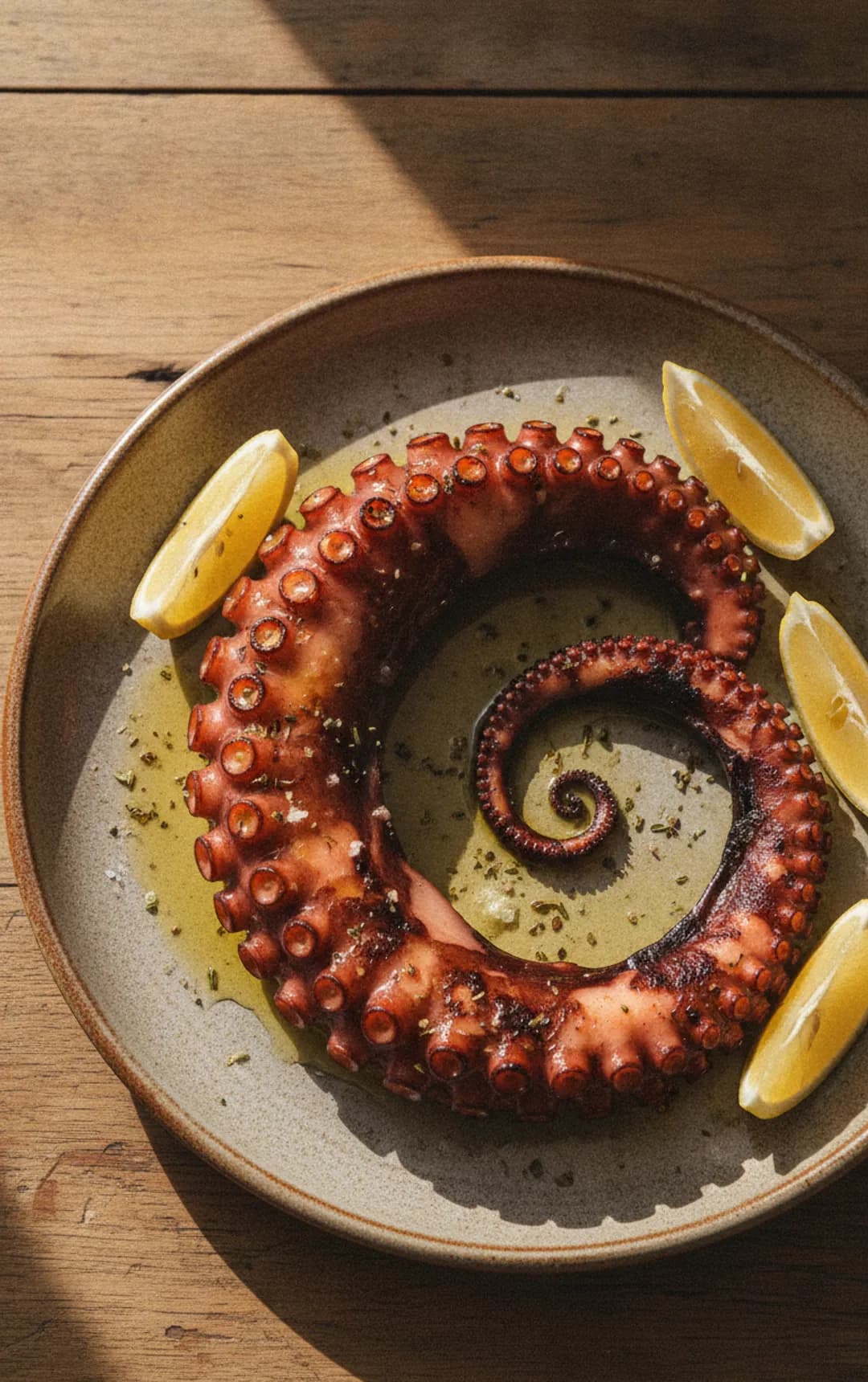 Charred grilled octopus