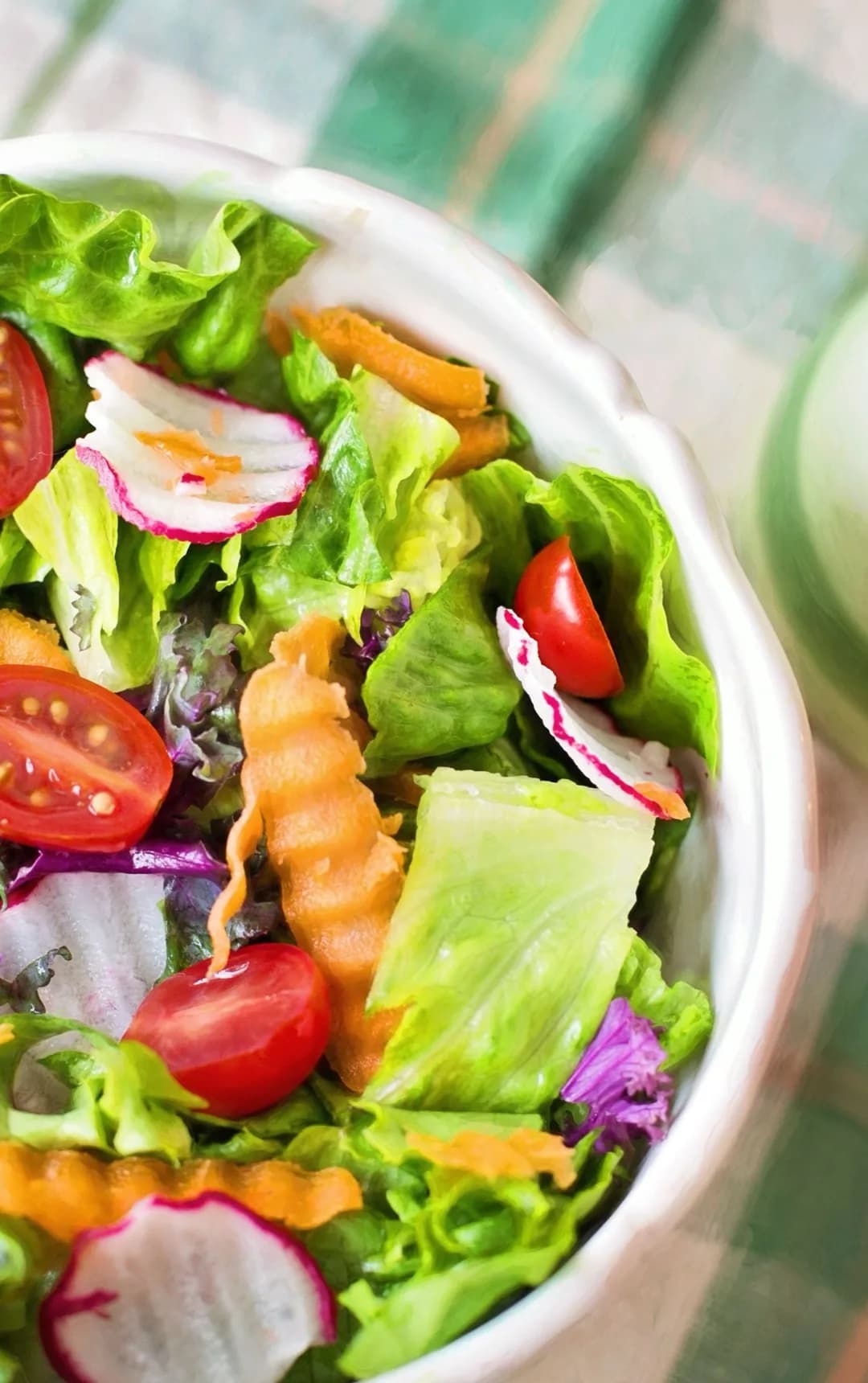 A fresh green garden salad