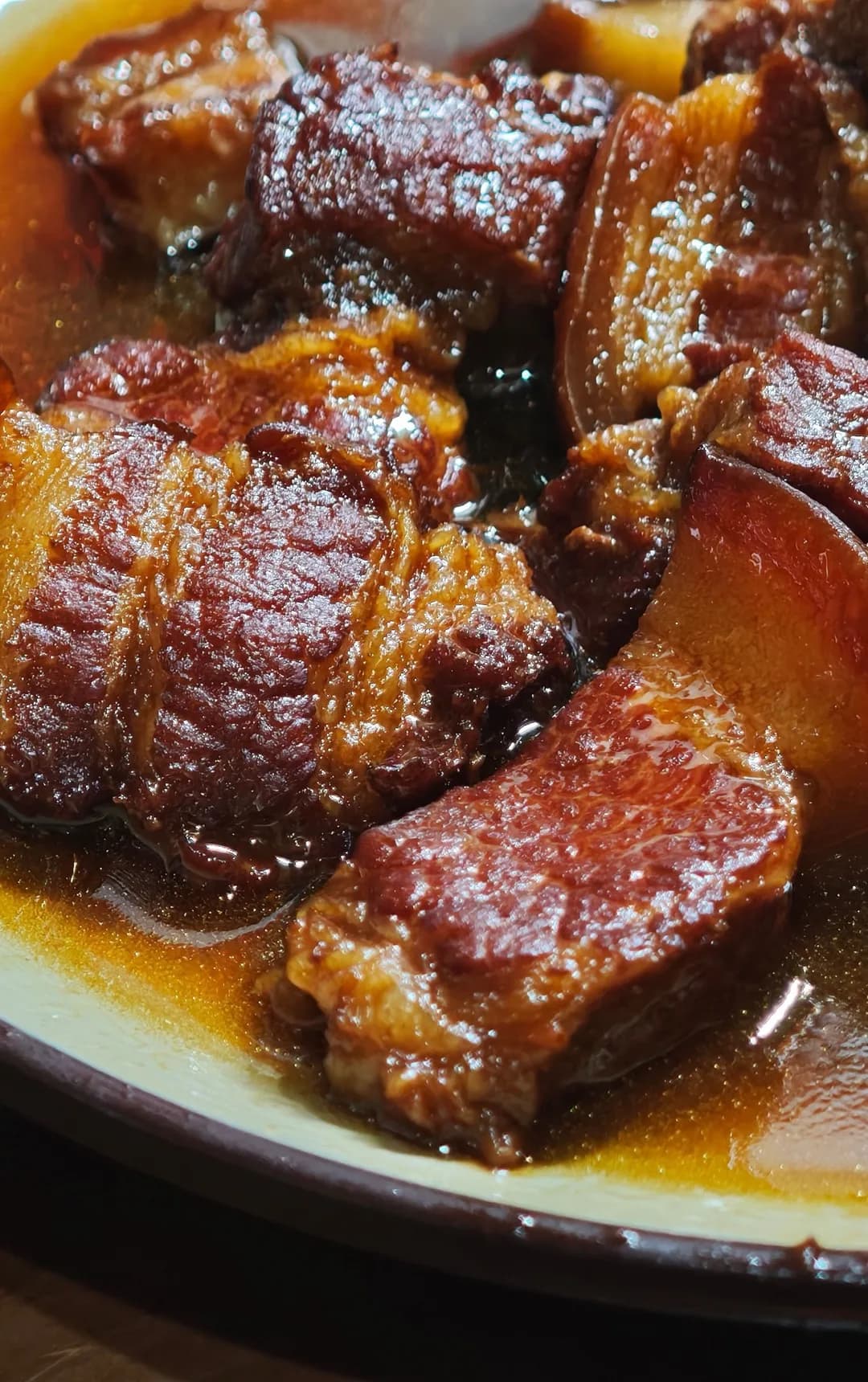 Sliced braised pork belly