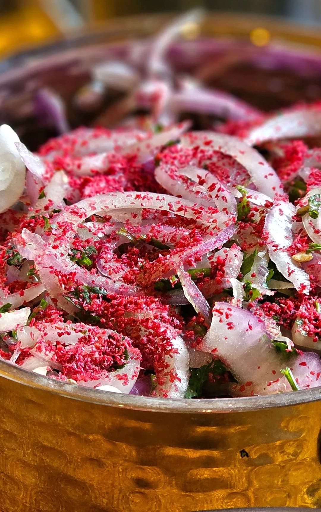 A raw red-onion salad dressed with citrus